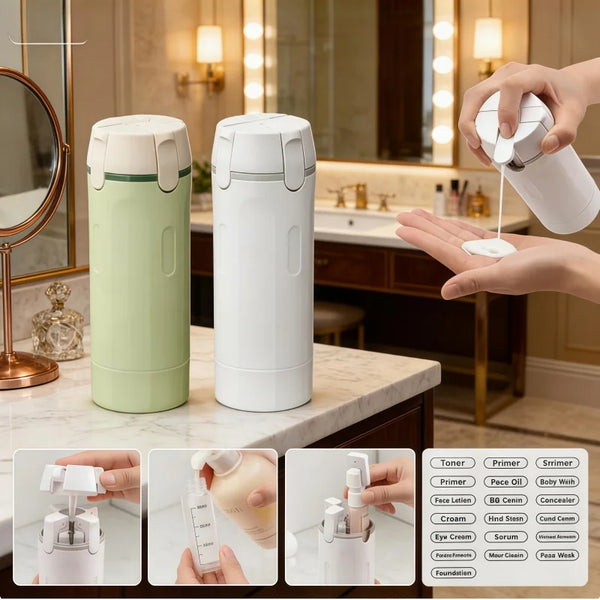 4 In 1 Travel Dispenser Portable Travel Bottles Leak Proof Leakproof Travel Container For Perfume Shampoo Conditioner Lotion