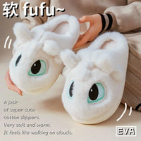 How to Train Your Dragon Toothless Plush Slippers – Cozy Night Fury House Shoes for Adults & Kids