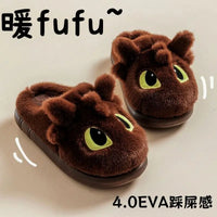 How to Train Your Dragon Toothless Plush Slippers – Cozy Night Fury House Shoes for Adults & Kids