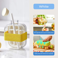 500ml 2in1 Ice Cube Tray with Water Bottle Press Type Portable Ice Maker High Capacity Ice Mold for Home Kitchen Summer Use