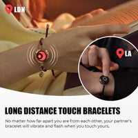 TOTWOO Smart Long Distance Touch Bracelet – Vibrating Light-Up Couples Bracelet with Bluetooth App