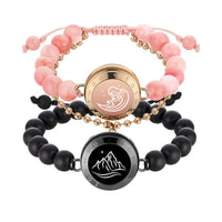 TOTWOO Smart Long Distance Touch Bracelet – Vibrating Light-Up Couples Bracelet with Bluetooth App