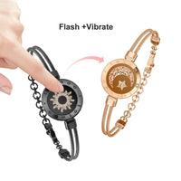 TOTWOO Smart Long Distance Touch Bracelet – Vibrating Light-Up Couples Bracelet with Bluetooth App