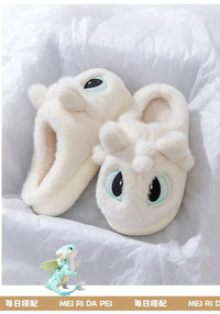 How to Train Your Dragon Toothless Plush Slippers – Cozy Night Fury House Shoes for Adults & Kids