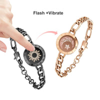 TOTWOO Smart Long Distance Touch Bracelet – Vibrating Light-Up Couples Bracelet with Bluetooth App
