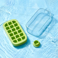 500ml 2in1 Ice Cube Tray with Water Bottle Press Type Portable Ice Maker High Capacity Ice Mold for Home Kitchen Summer Use