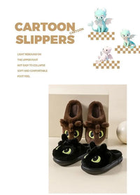 How to Train Your Dragon Toothless Plush Slippers – Cozy Night Fury House Shoes for Adults & Kids