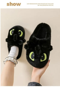 How to Train Your Dragon Toothless Plush Slippers – Cozy Night Fury House Shoes for Adults & Kids