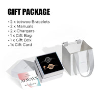 TOTWOO Smart Long Distance Touch Bracelet – Vibrating Light-Up Couples Bracelet with Bluetooth App