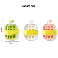 500ml 2in1 Ice Cube Tray with Water Bottle Press Type Portable Ice Maker High Capacity Ice Mold for Home Kitchen Summer Use