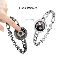 TOTWOO Smart Long Distance Touch Bracelet – Vibrating Light-Up Couples Bracelet with Bluetooth App